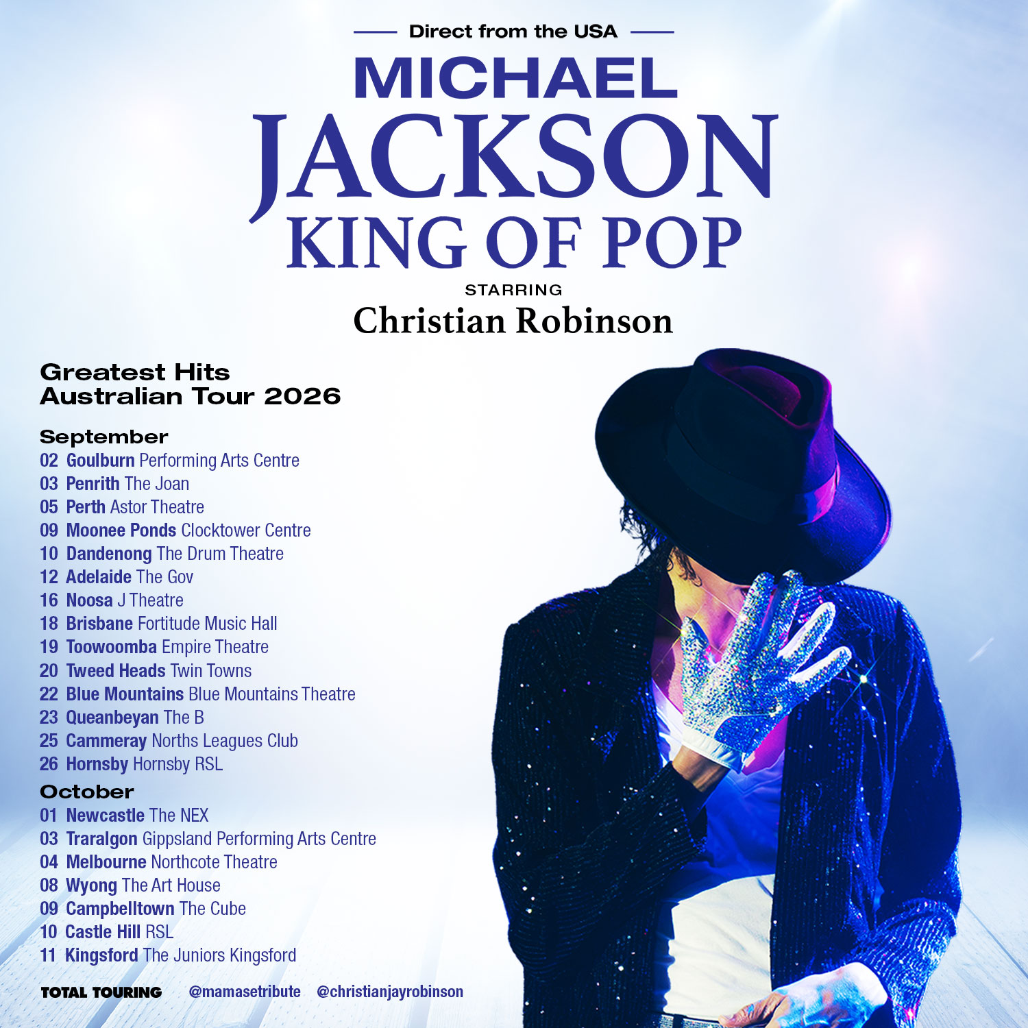 Total Touring Facebook ad: Michael Jackson, King of Pop