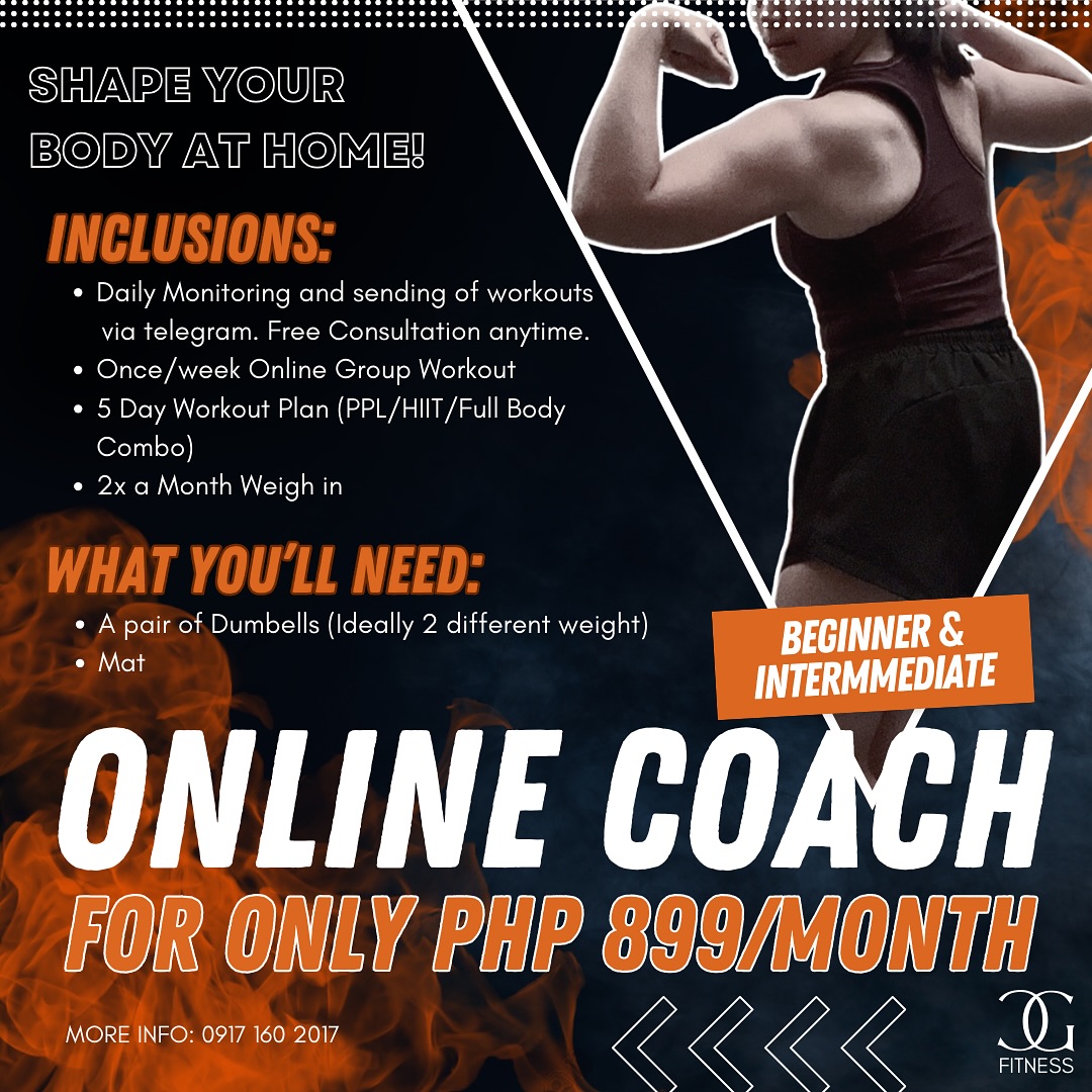 CG Online Fitness Facebook ad: No Gym? No Problem.