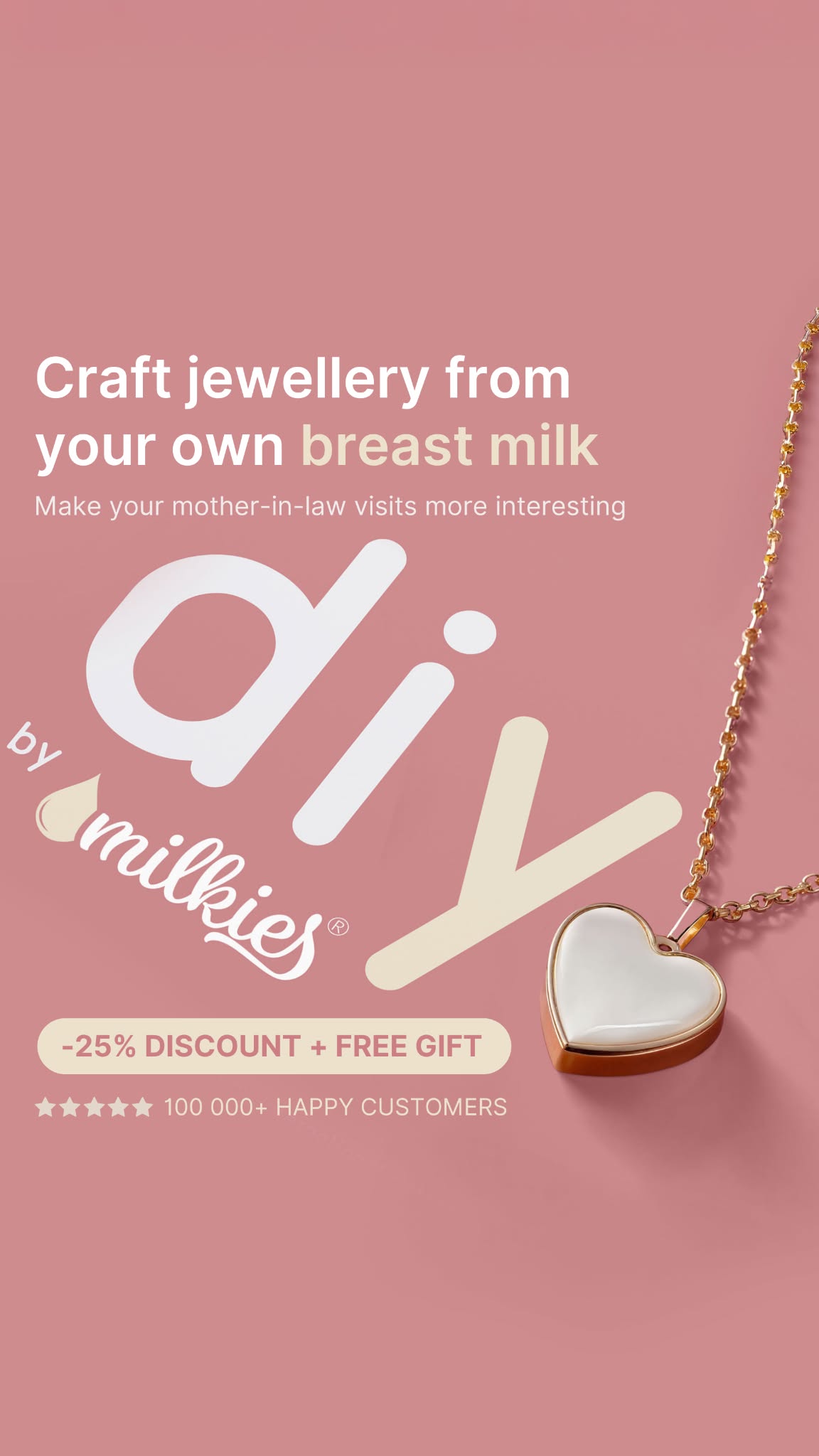 DIY by Milkies Breast Milk Jewelry Kit Facebook ad