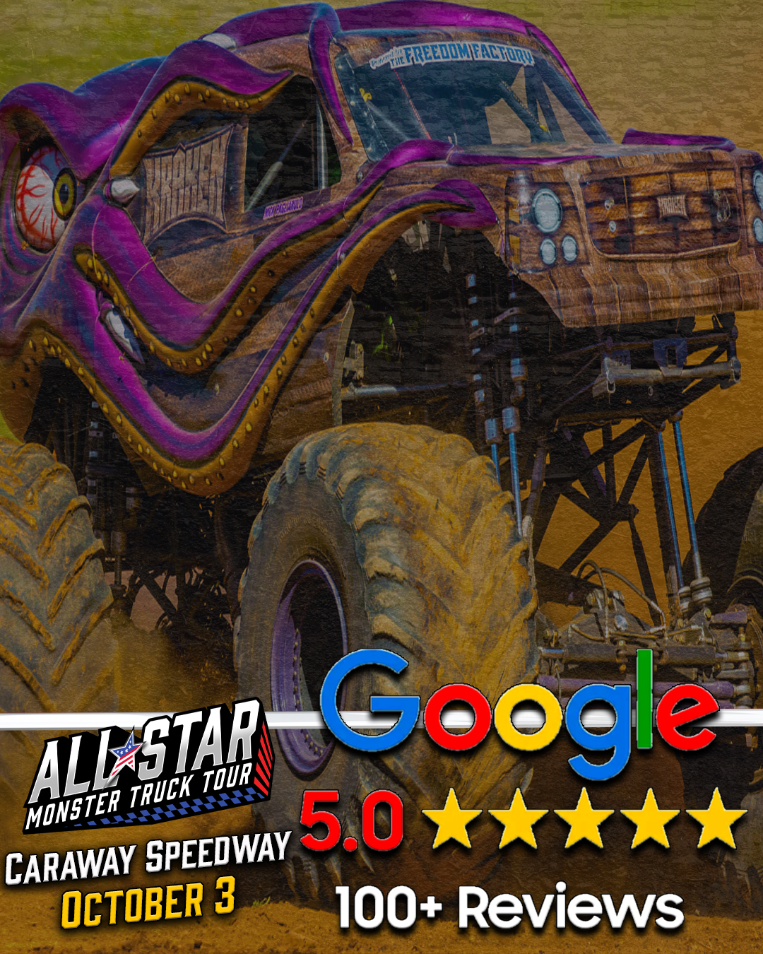All Star Monster Truck Tour Facebook ad