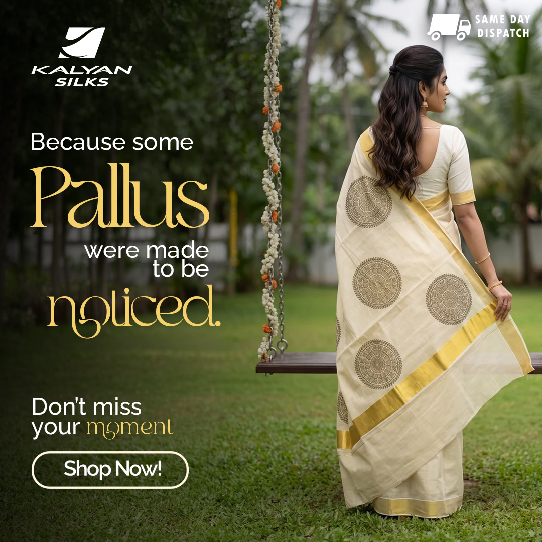 Kalyan Silks Online Facebook ad: A Pallu That Speaks For Itself