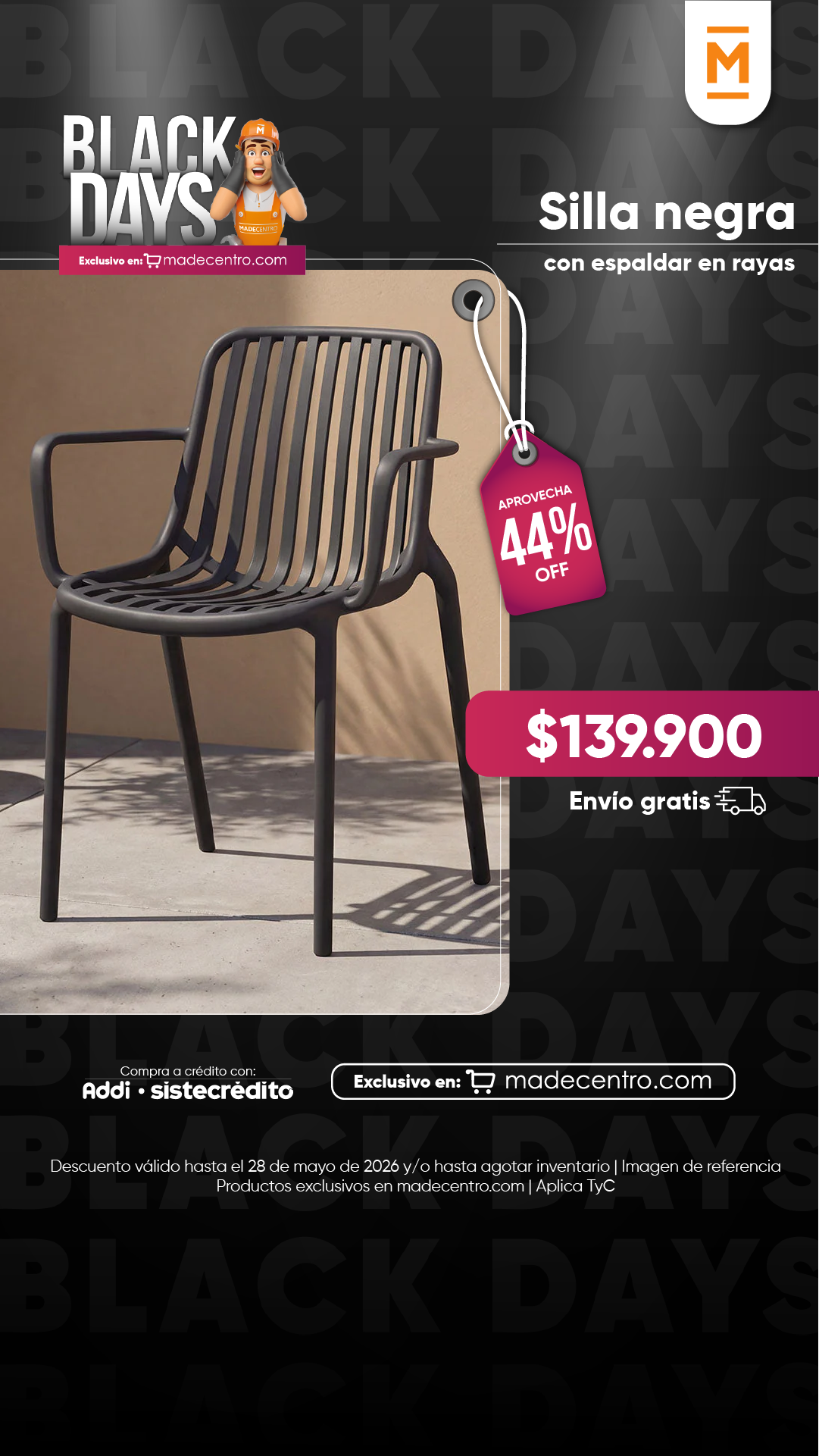 Madecentro Colombia SAS Facebook ad from May 21, 2026