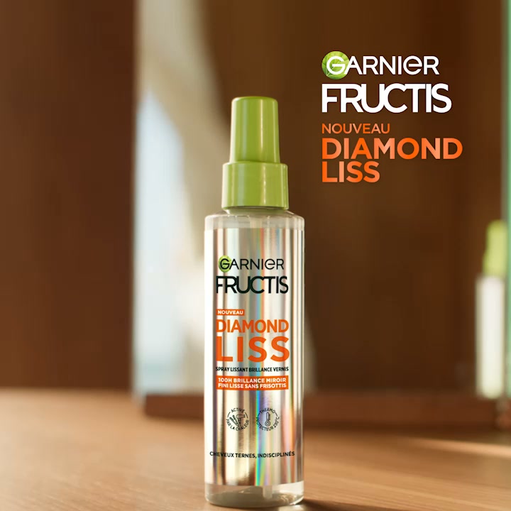Garnier Facebook ad: NOUVEAU FRUCTIS DIAMOND LISS: DES CHEVEUX ULTRA LISSES ET…