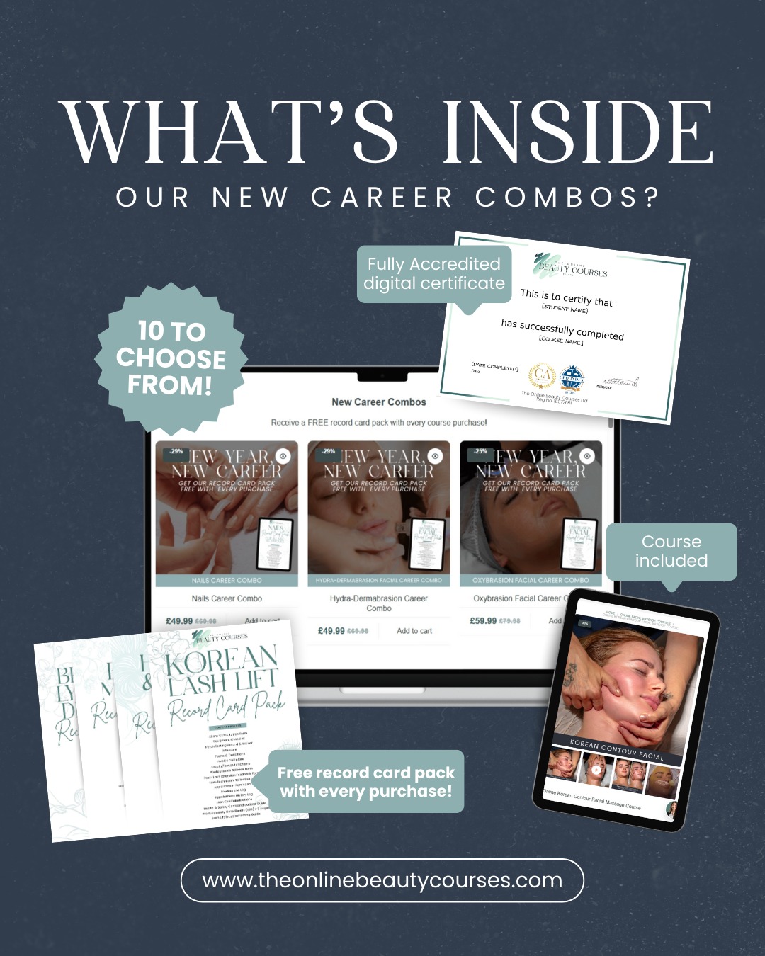 The Online Beauty Courses Facebook ad