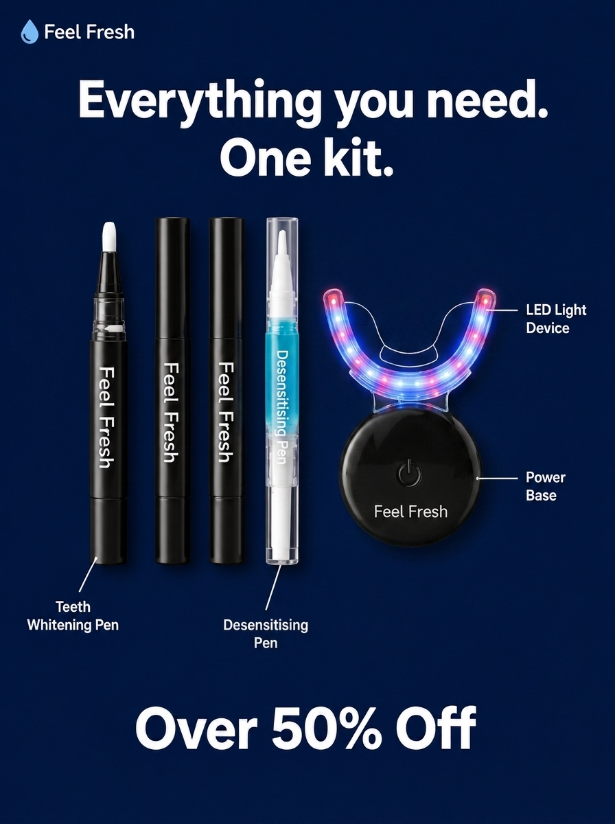 Feel Fresh Singapore Facebook ad: Up to 40% Off, Whitening Kit