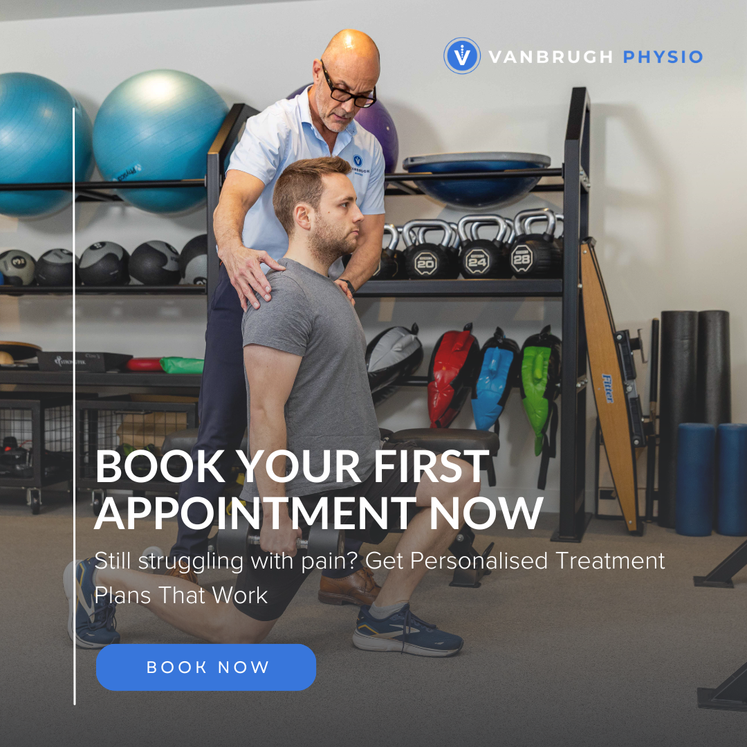 Vanbrugh Physiotherapy Clinic Facebook ad: Still Thinking About Fixing That Pain?