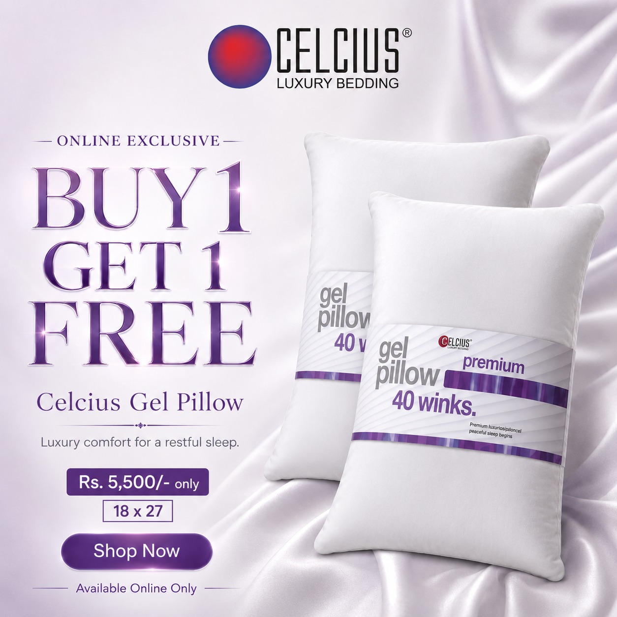 Celcius Luxury Bedding Facebook ad