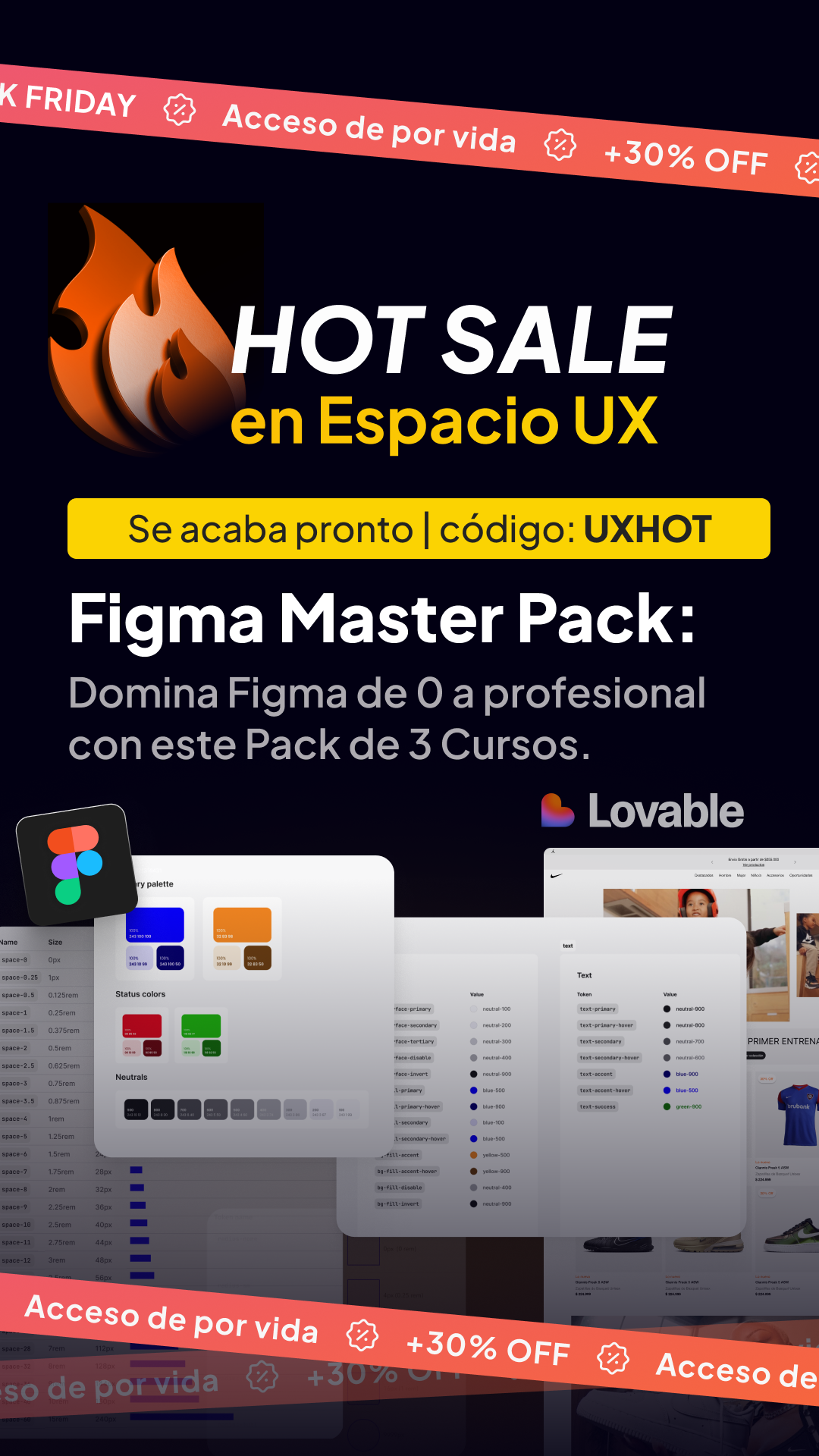 Espacio UX Facebook ad: Certificate en Figma.
