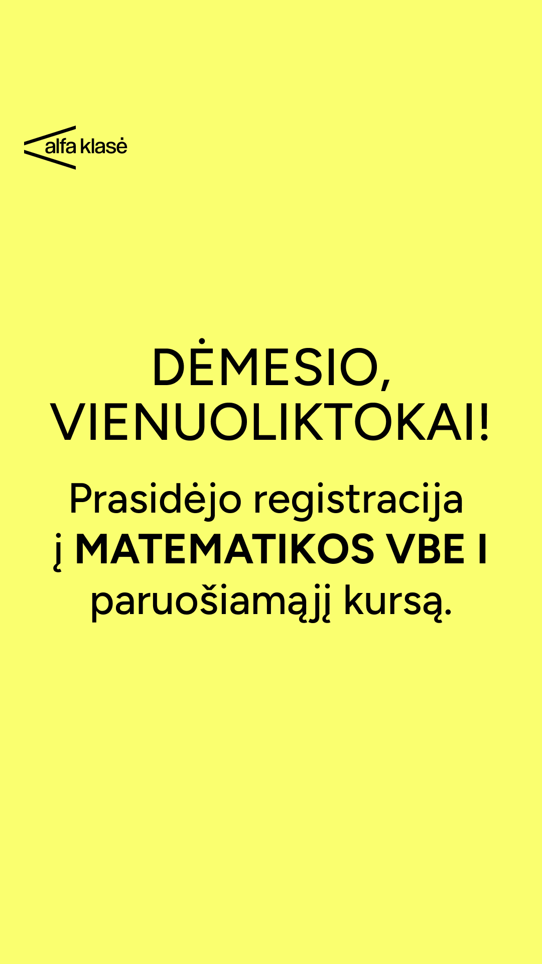 Alfa Klasė Facebook ad