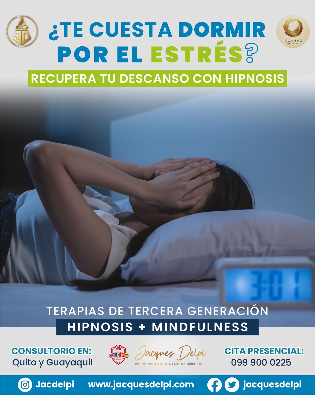 Jacques Delpi Psicoterapeuta Facebook ad: Reserva tu Cita