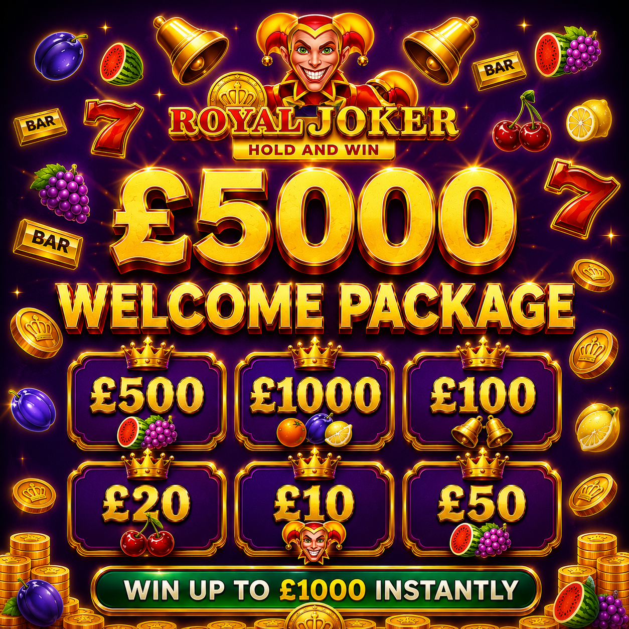 Joker Games Facebook ad: Exclusive: Β£5000 + 500FS! ππ‘πππ‘π π§π’π π’π₯π₯π’πͺ
