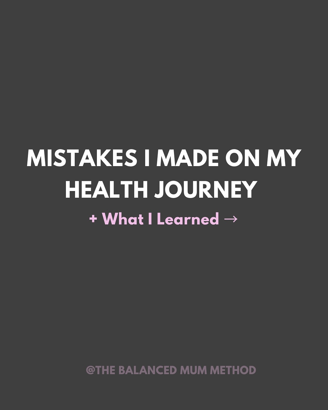 thebalancedmummethod Facebook ad: MISTAKES I MADE (so you don’t have to)
