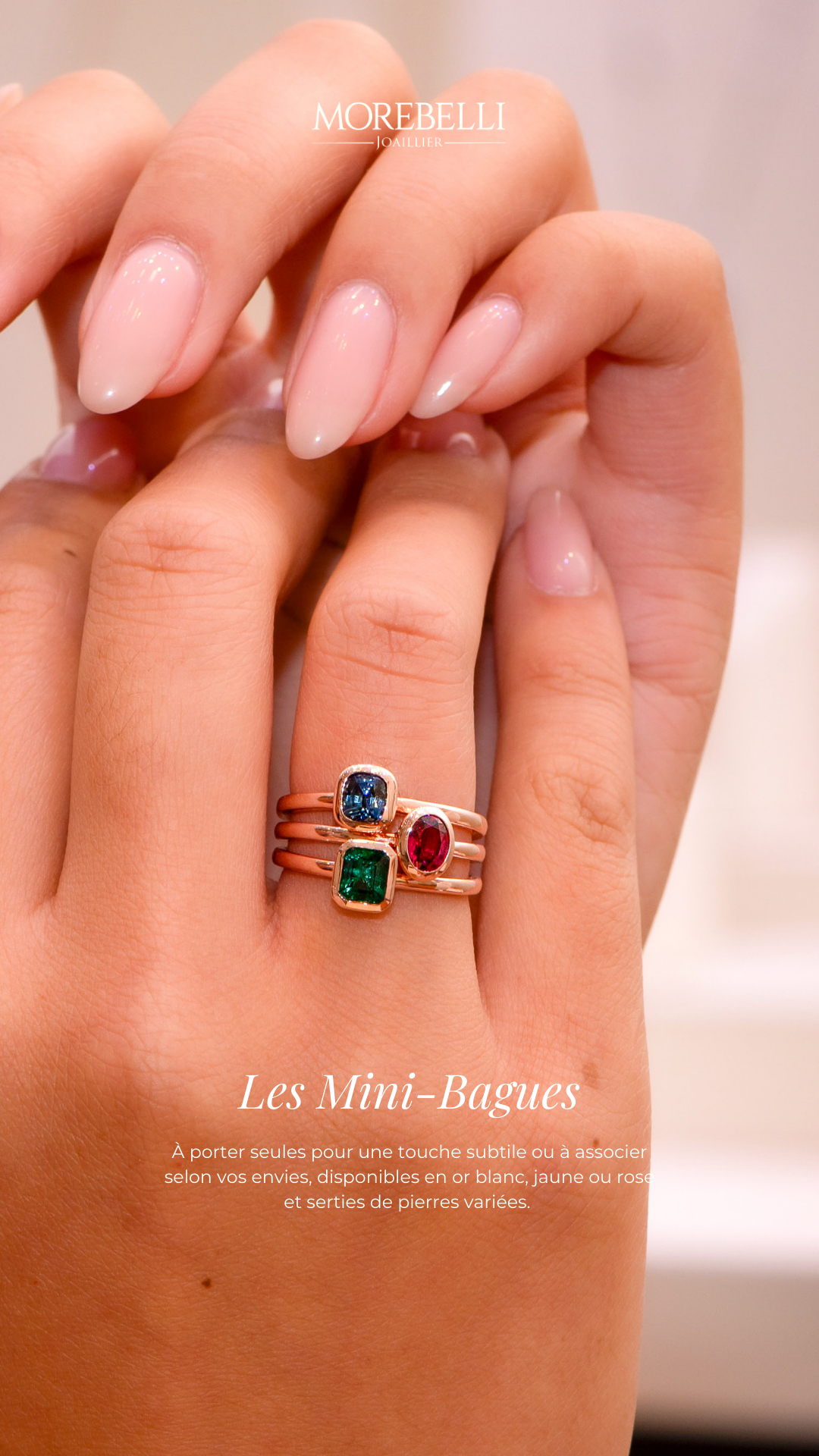 Morebelli Joaillier Facebook ad: Mini-Bagues