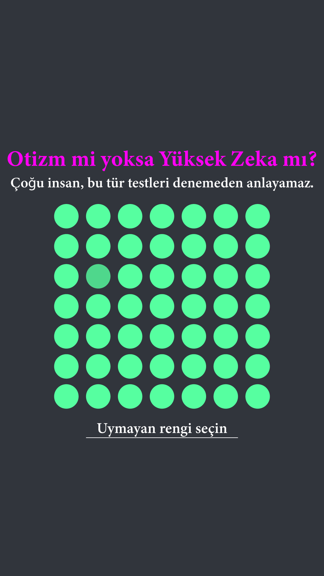 International Brain Test Facebook ad