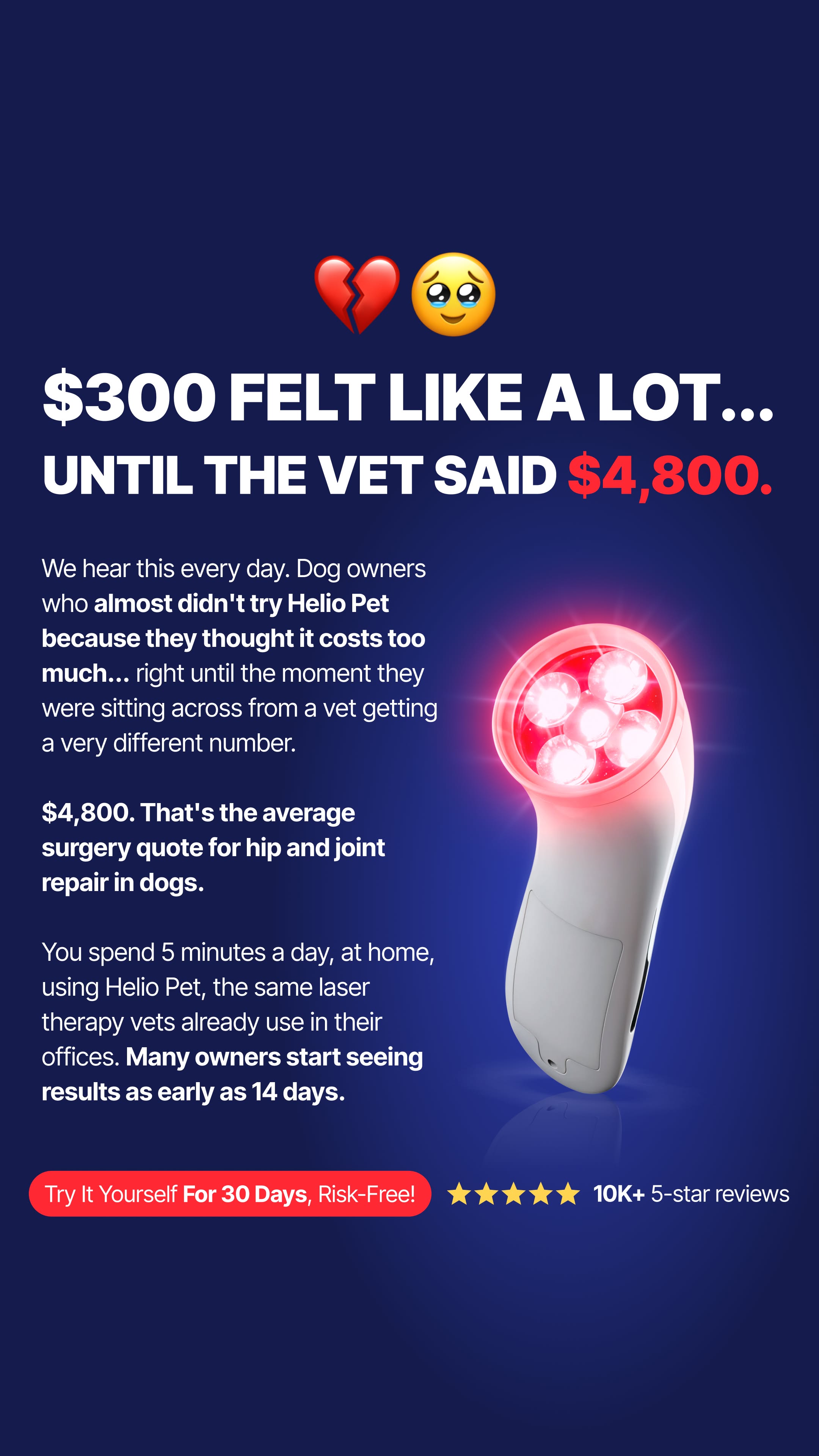 Helio Pet Facebook ad
