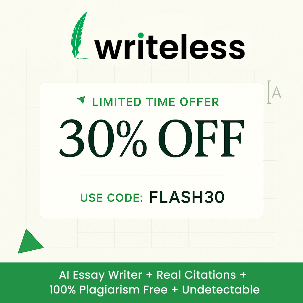 Writeless AI Facebook ad