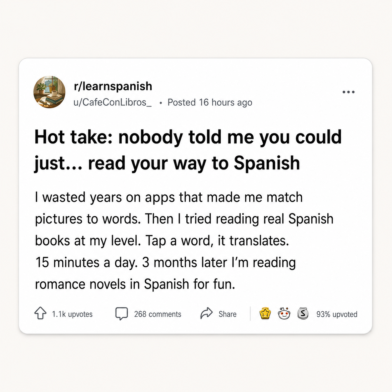 Eppika Facebook ad: Create your Spanish Library