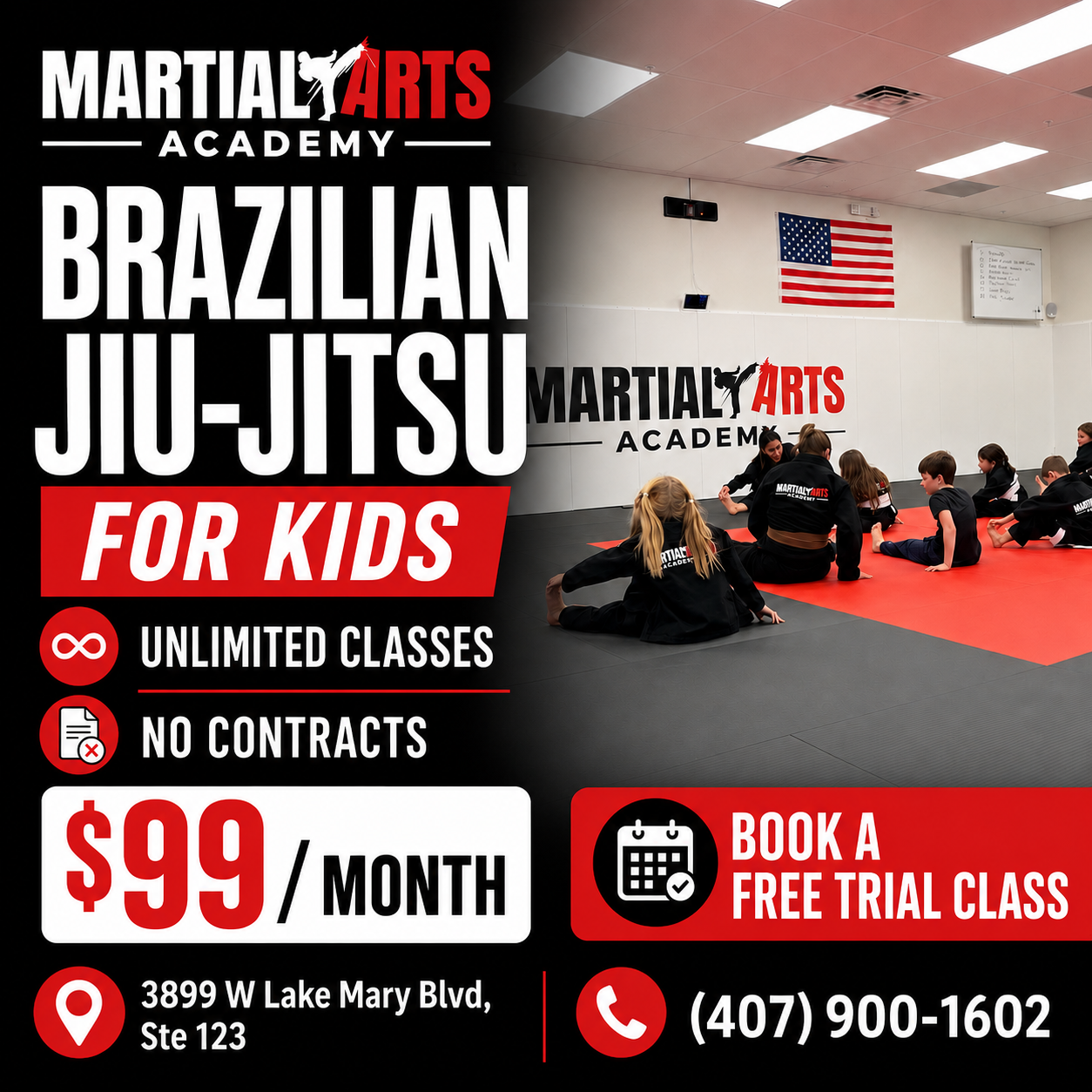 Martial Arts Academy Facebook ad