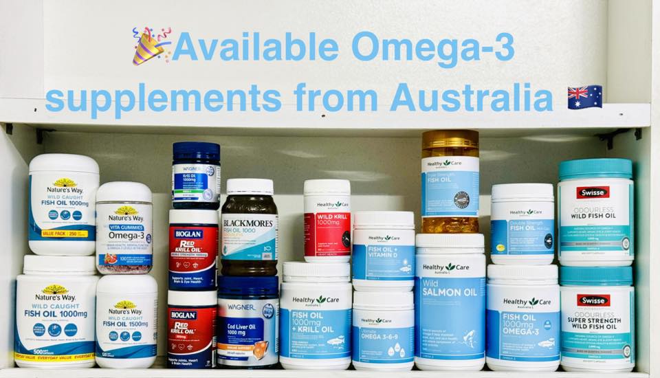 Aus.BD Mart Facebook ad: Ready stock available- Omega-3, Multivitamins and Collagen…