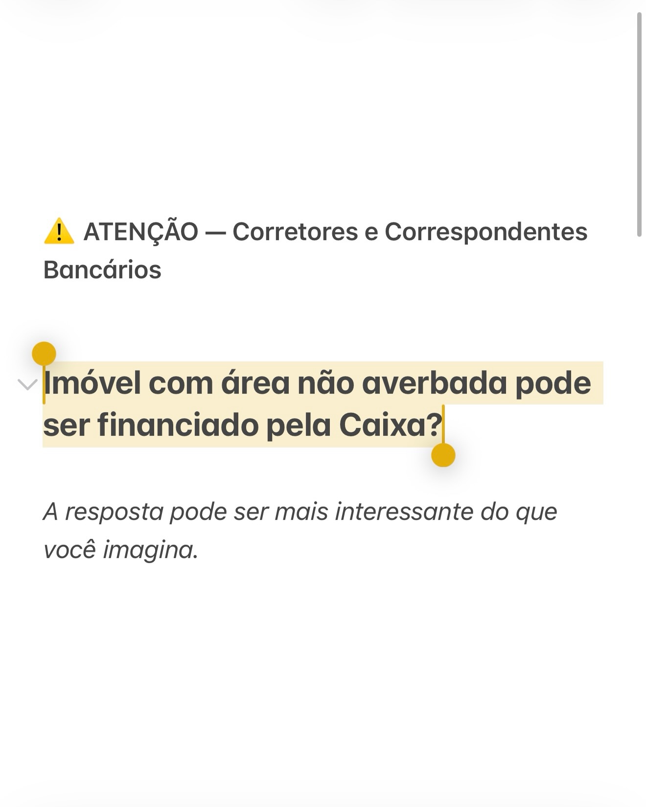 Murilo Arjona - Correspondente Bancário Facebook ad: Imóvel com área não averbada não significa imóvel…