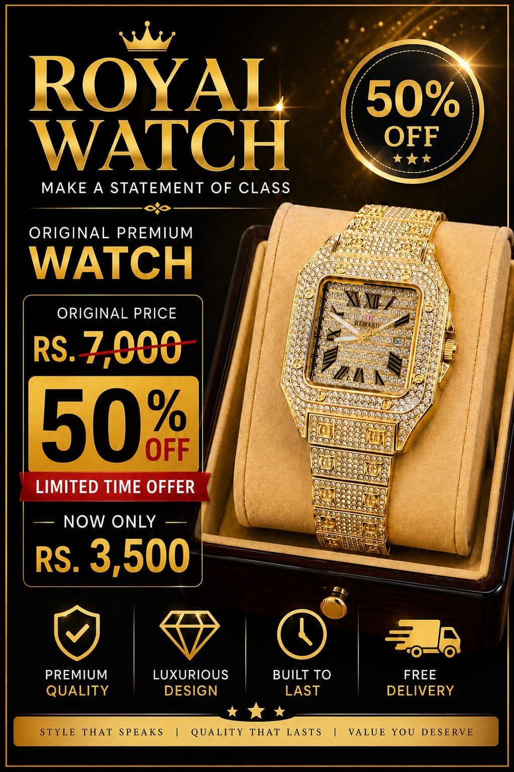 Royal Watches PK Facebook ad: REWARD