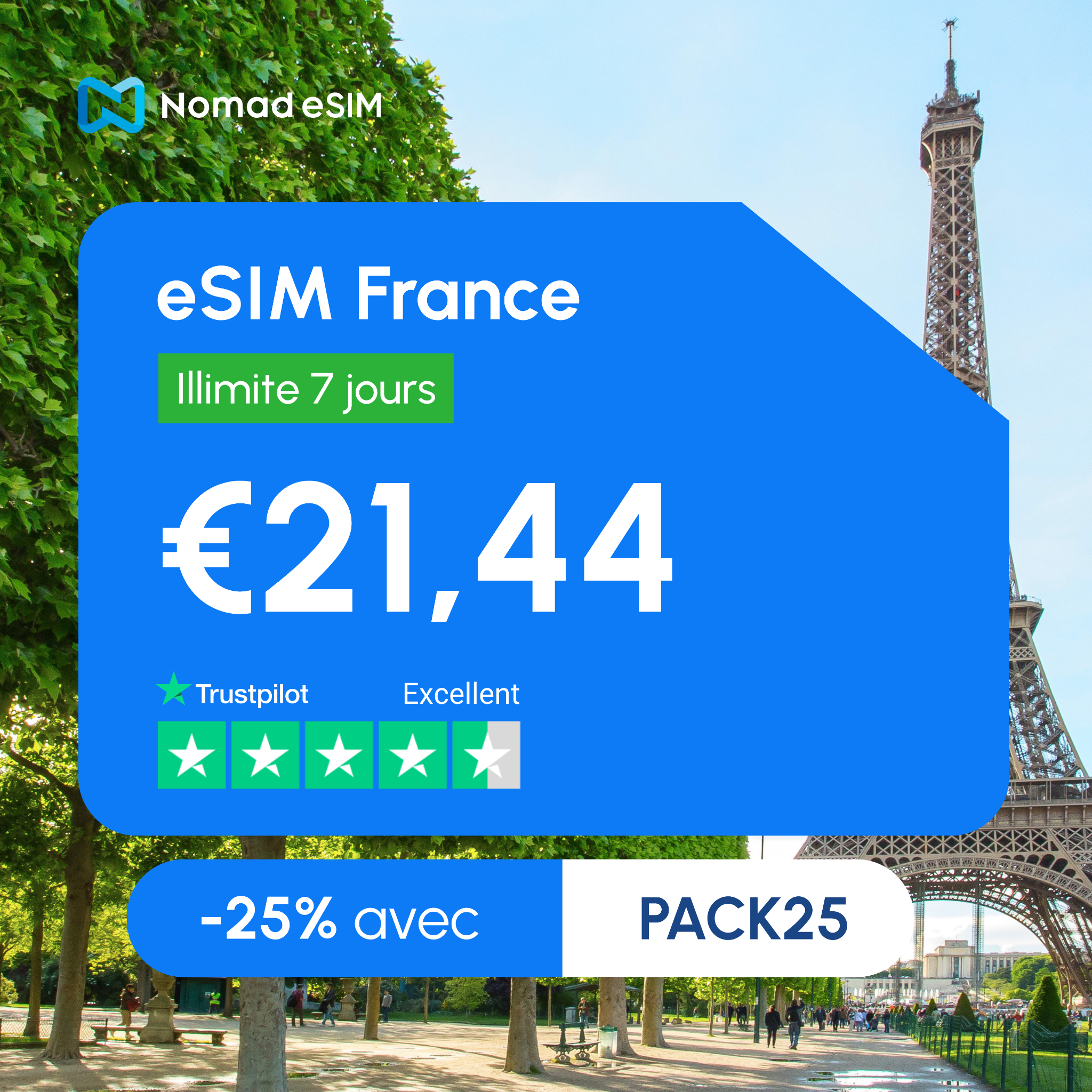 Nomad Esim Facebook ad