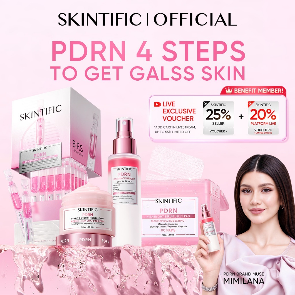 Skintific -Malaysia Facebook ad: Brightening PDRN Serum Jelly Pad with a unique…
