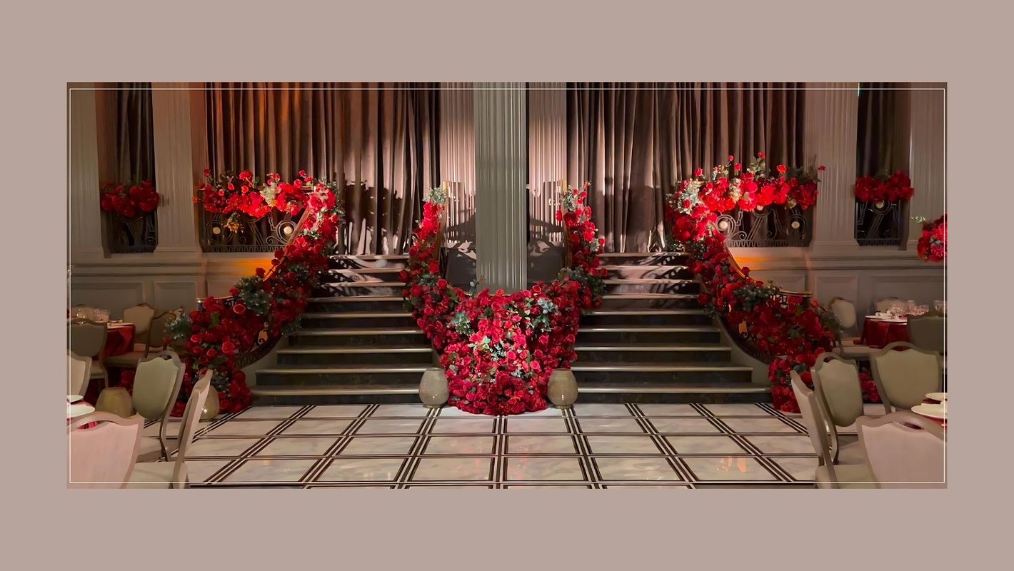 Banyani London Facebook ad: Luxury wedding décor and floral styling.