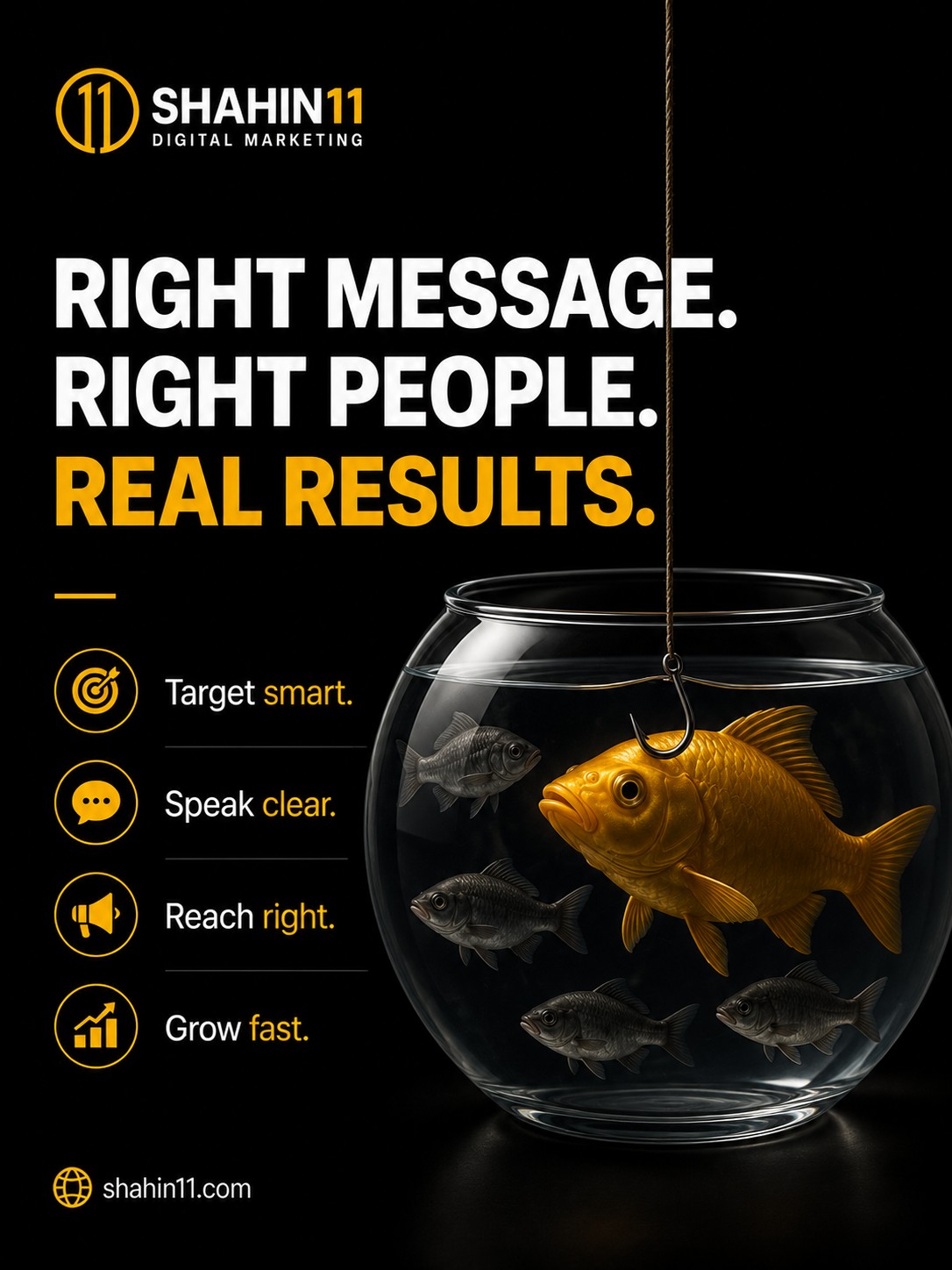 Shahin 11 Digital Facebook ad: Trying to talk to everyone is the fastest…
