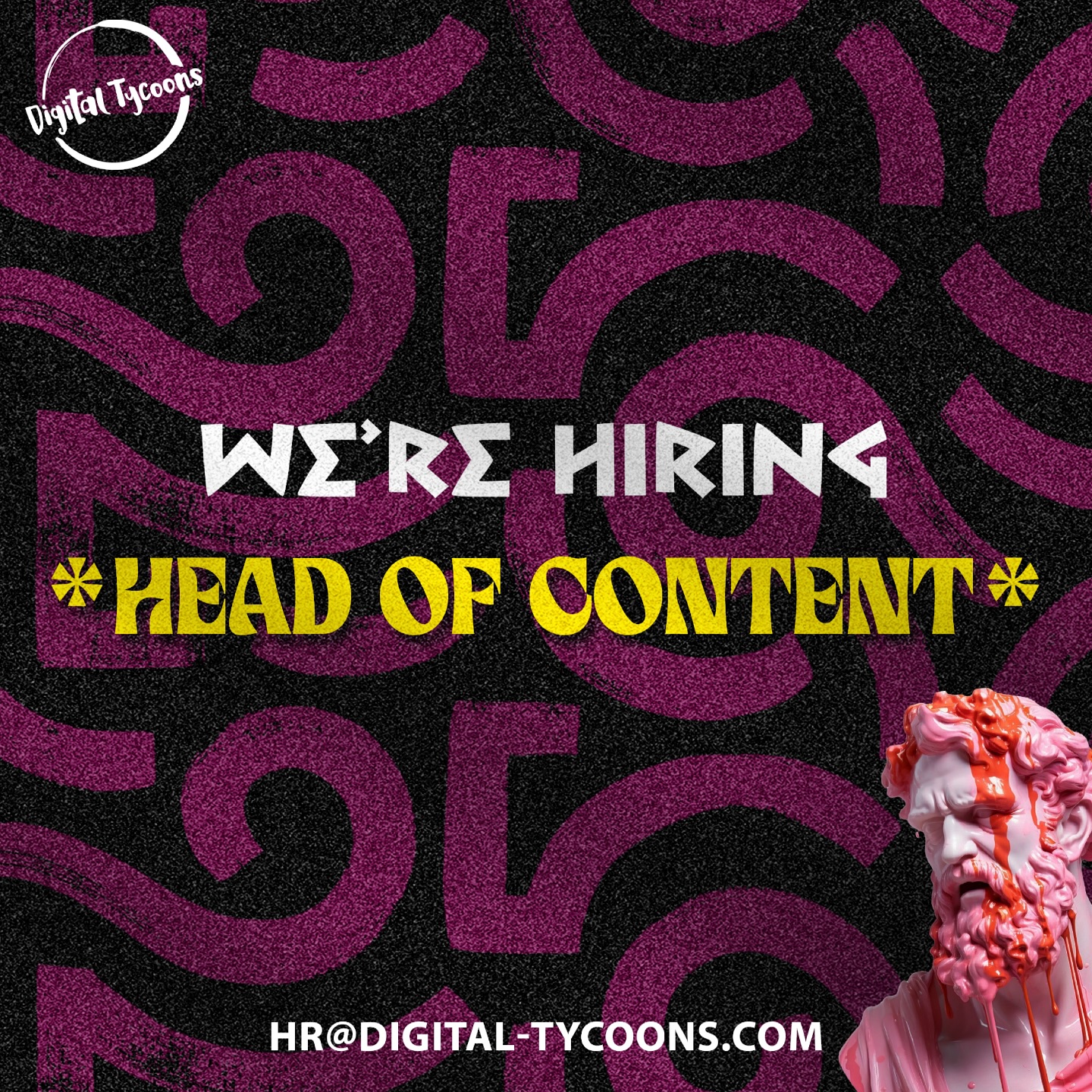Digital Tycoons Facebook ad: We’re hiring a new tycoon Head of Content…