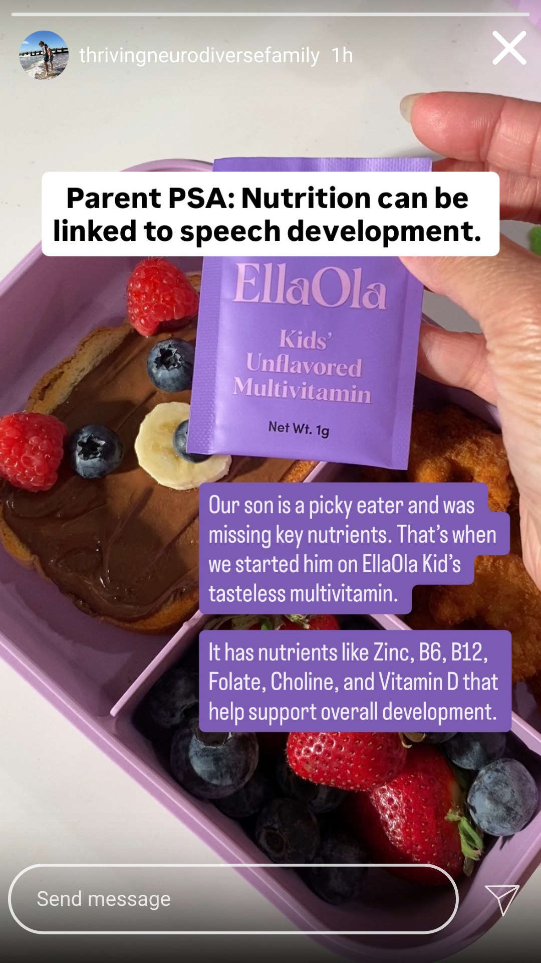 Neurodiverse Nutrition Facebook ad