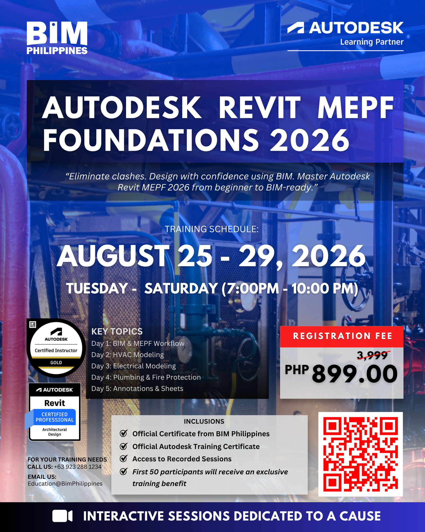 BIM Philippines Facebook ad: Master Autodesk Revit MEPF 2026 for ₱899!