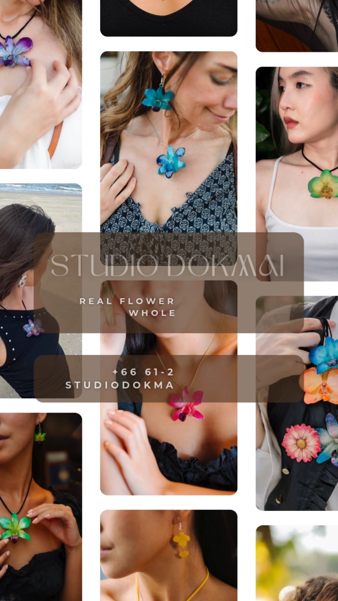 Studio Dokmai Facebook ad: Real flowers preserved forever.
