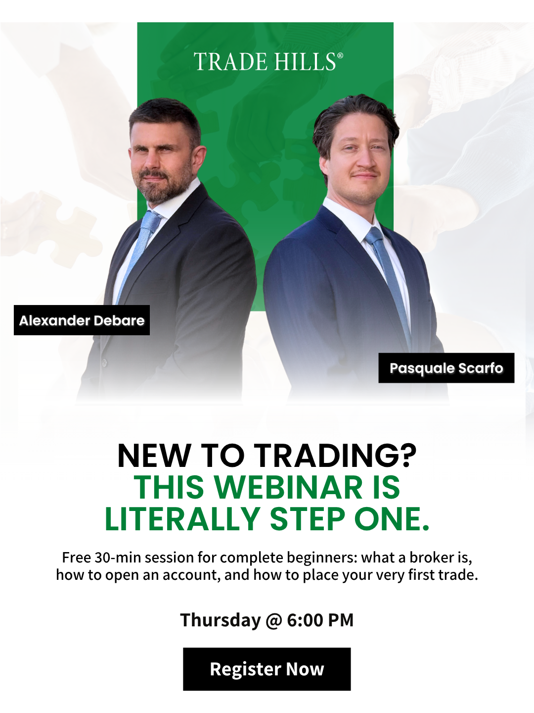 Trade Hills Financial Facebook ad: New to trading? We take you from zero to first trade…