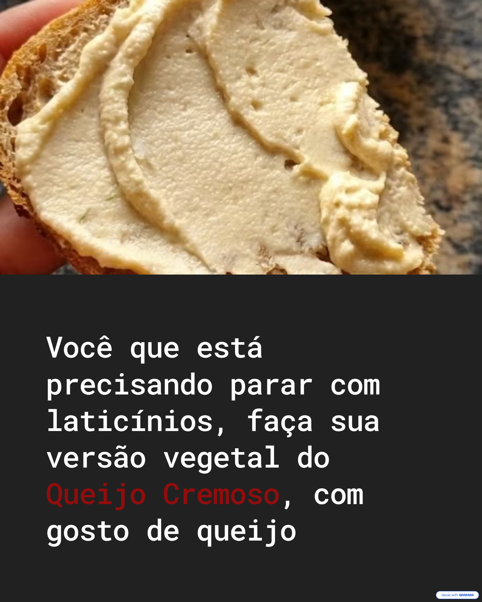 Vegan Cheese Lover Facebook ad: Queijo Vegetal Cremoso - sua solução