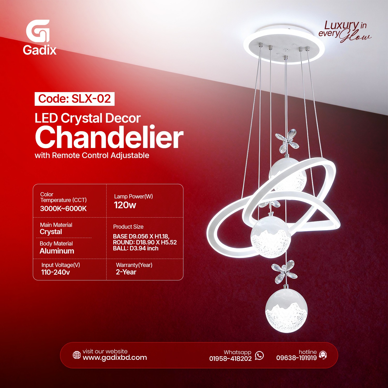 Gadix Facebook ad: Luxury Lighting Collection by Gadix