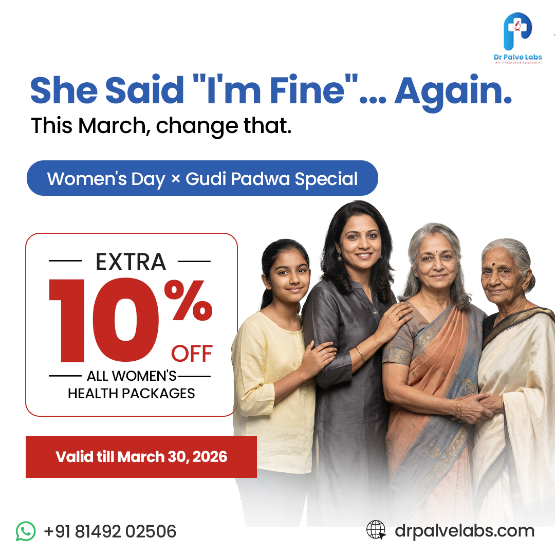 Dr Palve Labs Facebook ad: Many women ignore early health signals like fatigue…