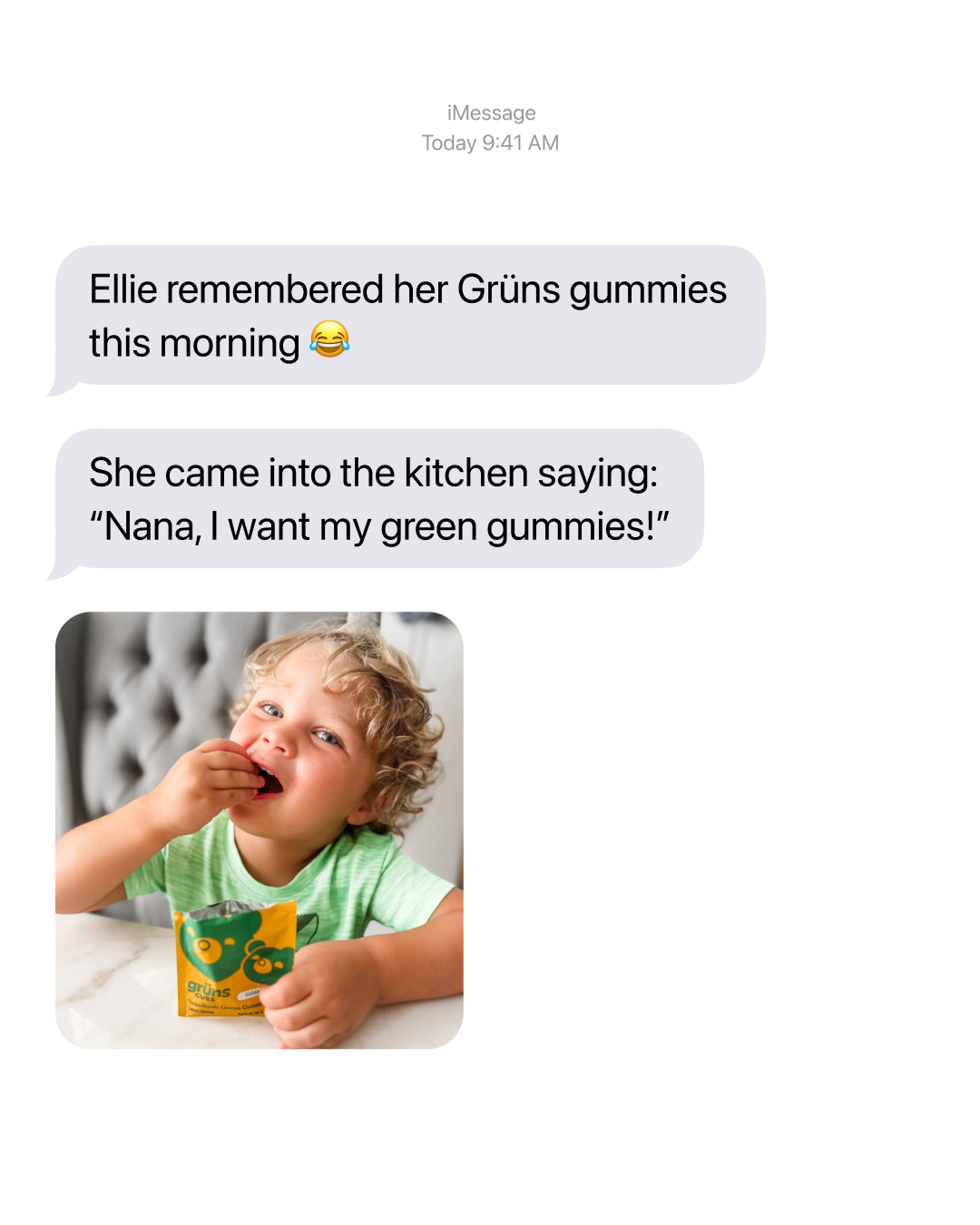 Grüns Kids Facebook ad