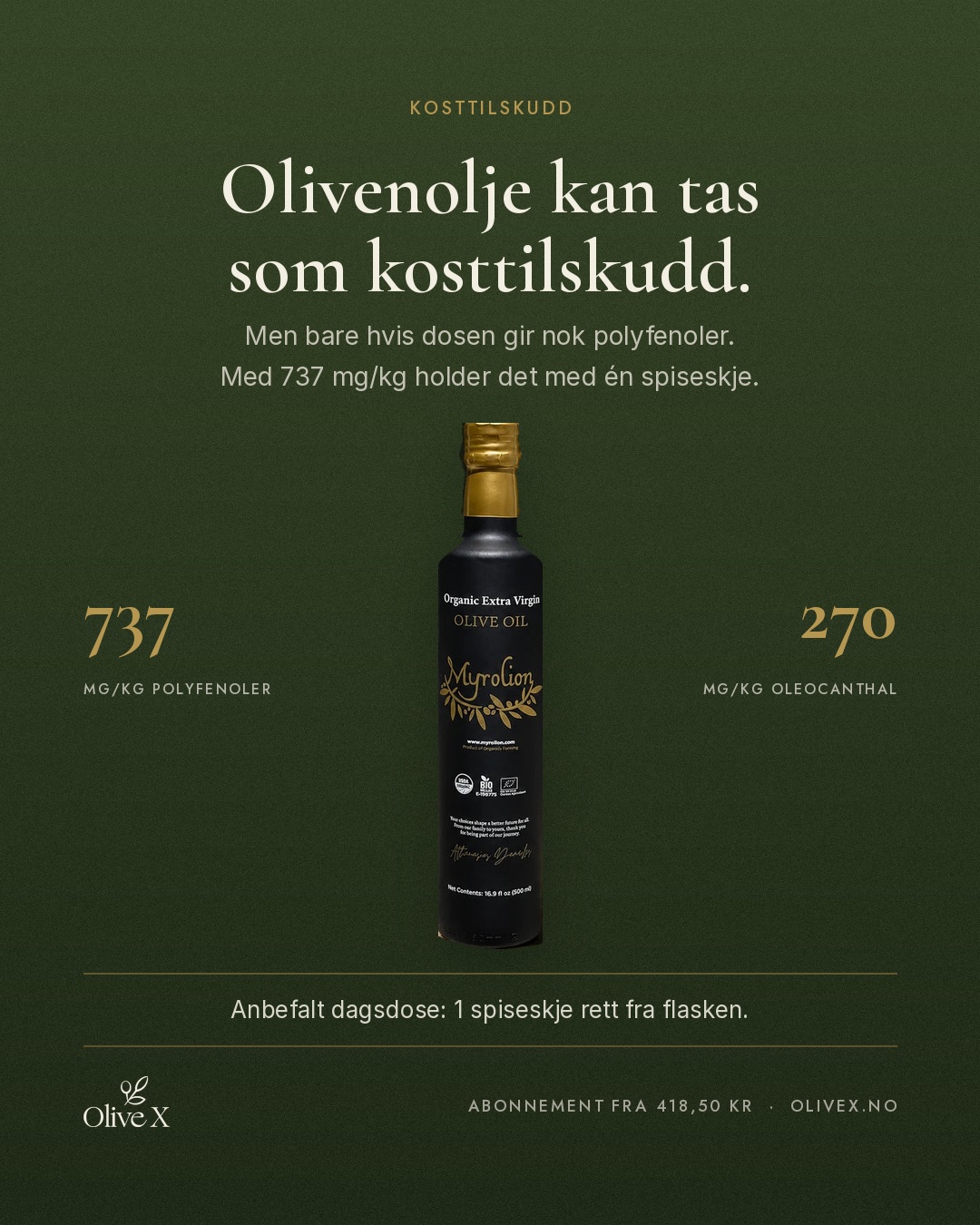 OliveX.no Facebook ad: Ta den rett fra flasken