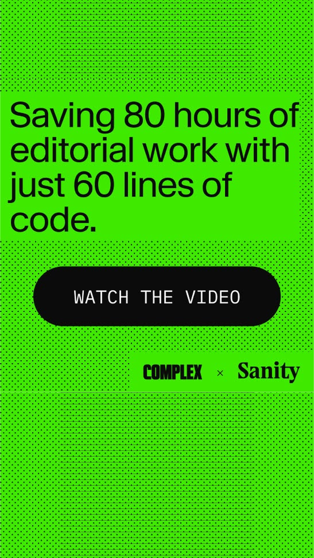 Sanity Facebook ad