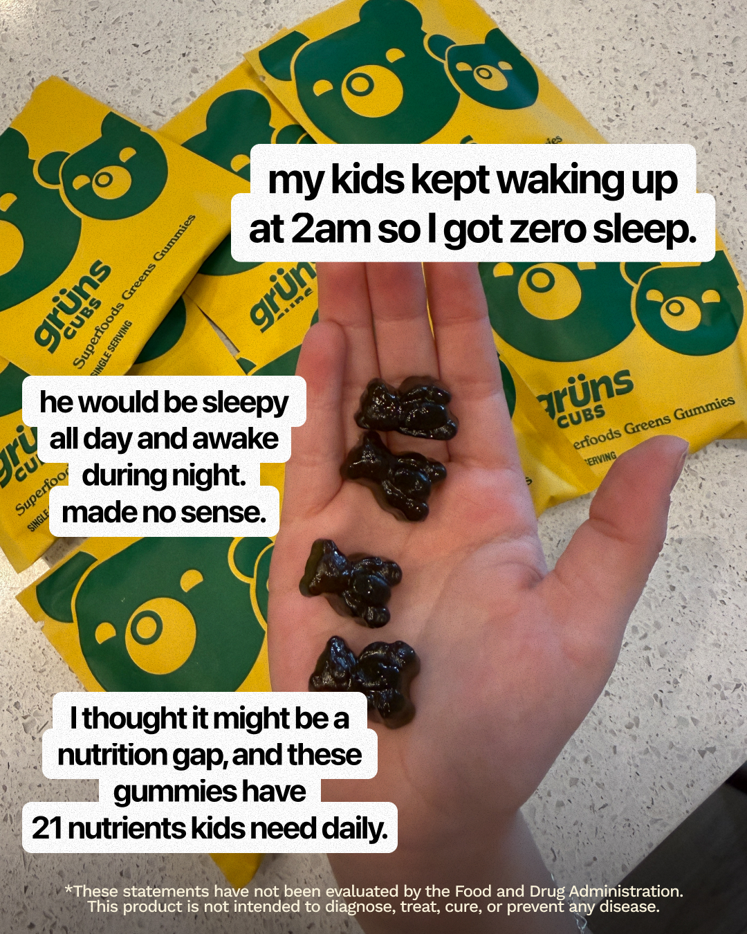 Grüns Kids Facebook ad