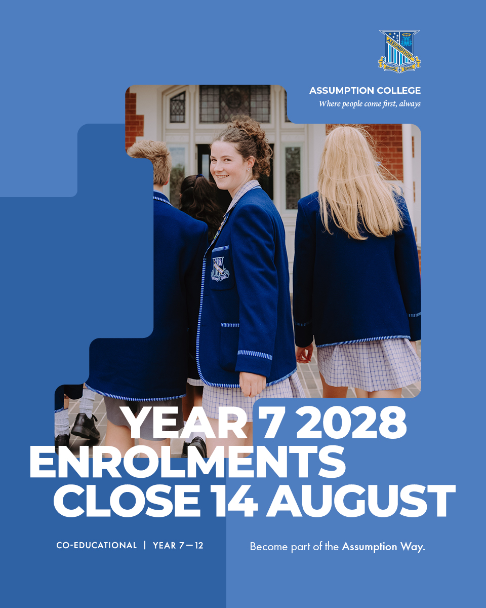 Assumption College, Kilmore Facebook ad: Applications Now Open for Year 7 2028