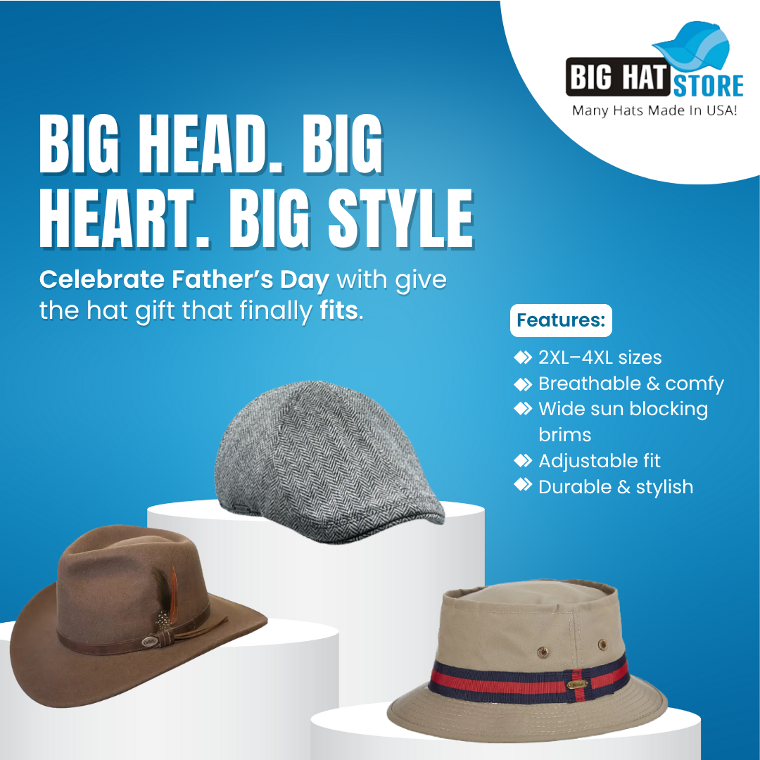 Big Hat Store Facebook ad: Finally, Hats for Big Heads