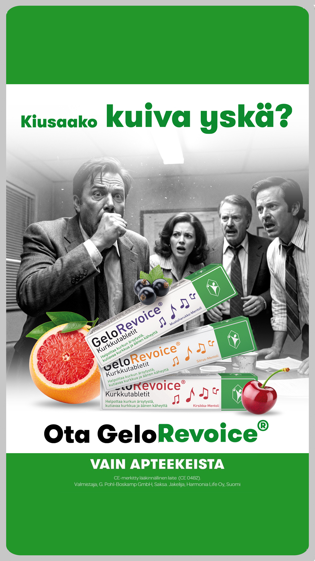 GeloRevoice Suomi Facebook ad