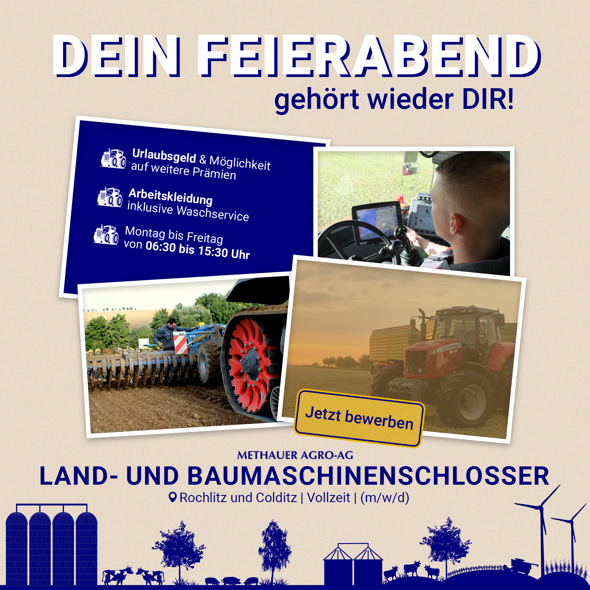 JobPortal24 Facebook ad: Land- und Baumaschinenschlosser (m/w/d)
