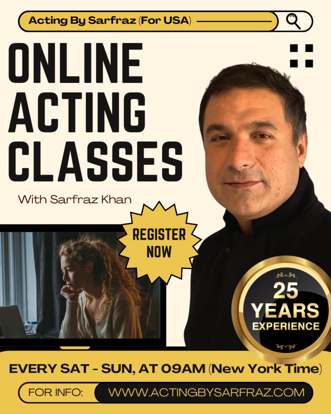 Acting by Sarfraz Facebook ad from Mar 18, 2026