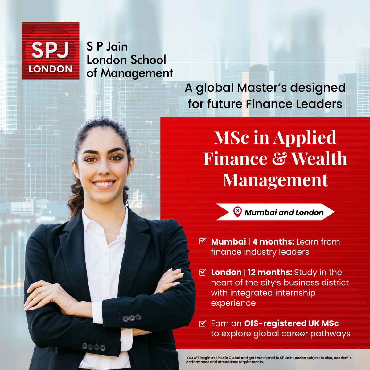 SP Jain London School of Management Facebook ad