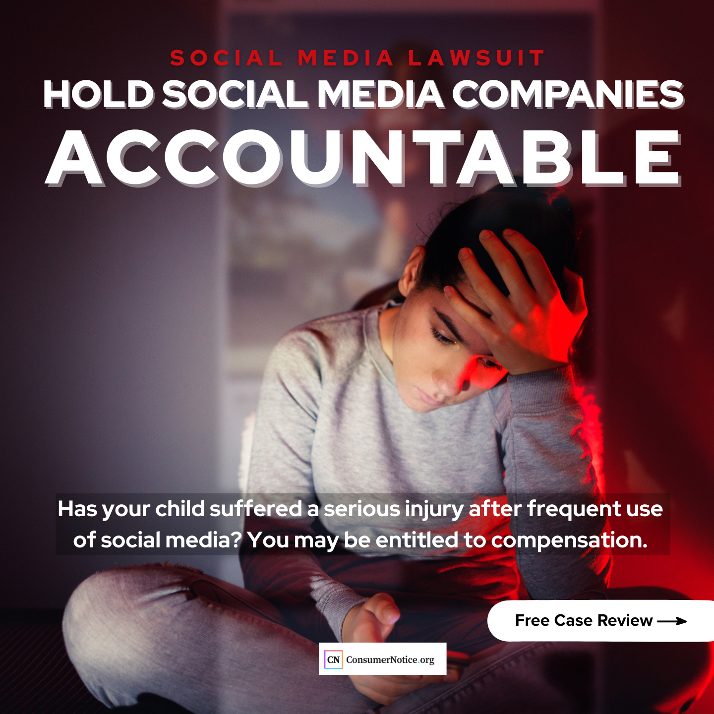 Consumer Notice Facebook ad