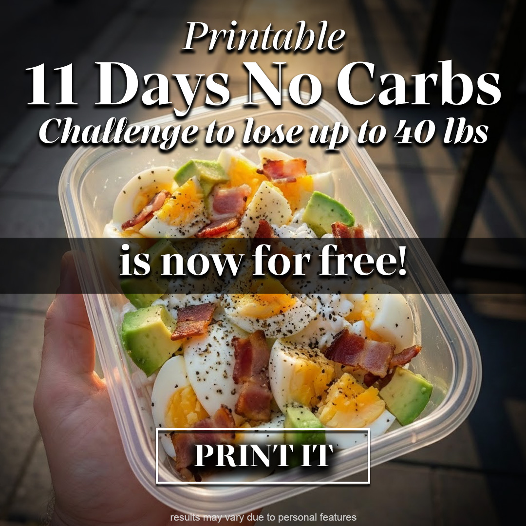 No Carbs Challenge Facebook ad