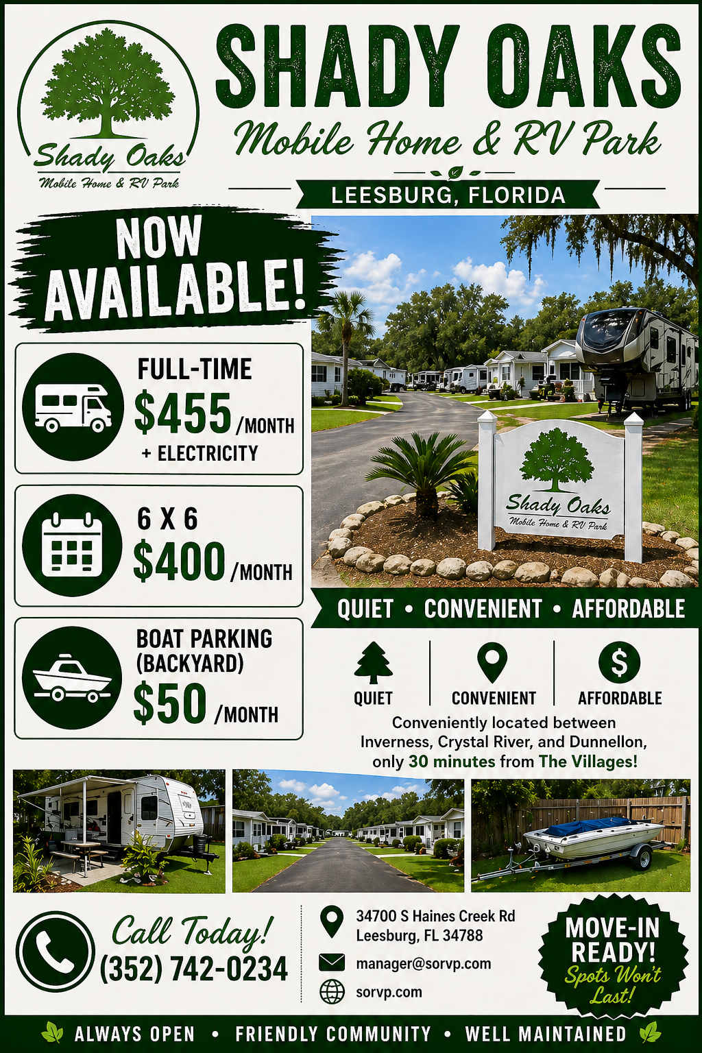 Shady Oaks - RV Park in Leesburg Florida Facebook ad: Shady Oaks RV Resort | Just another WordPress siShady Oaks…